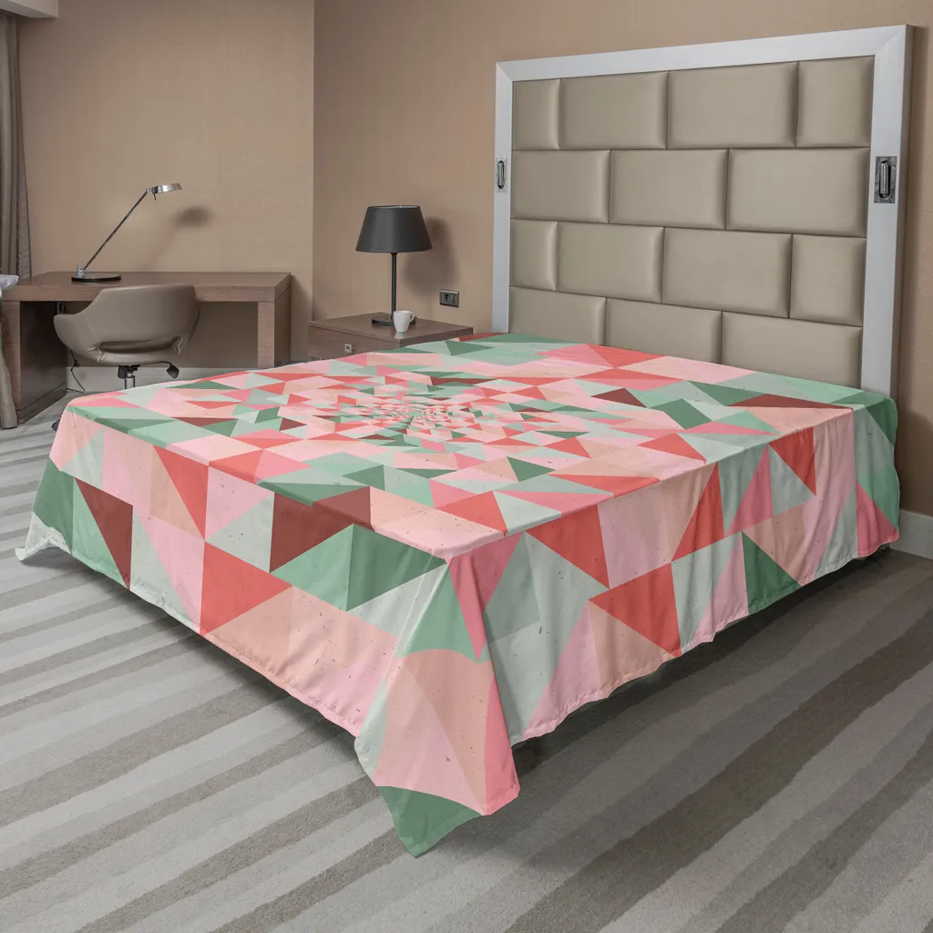 Drap de lit supérieur coloré 244x205cm décoratif motif rétro artistique