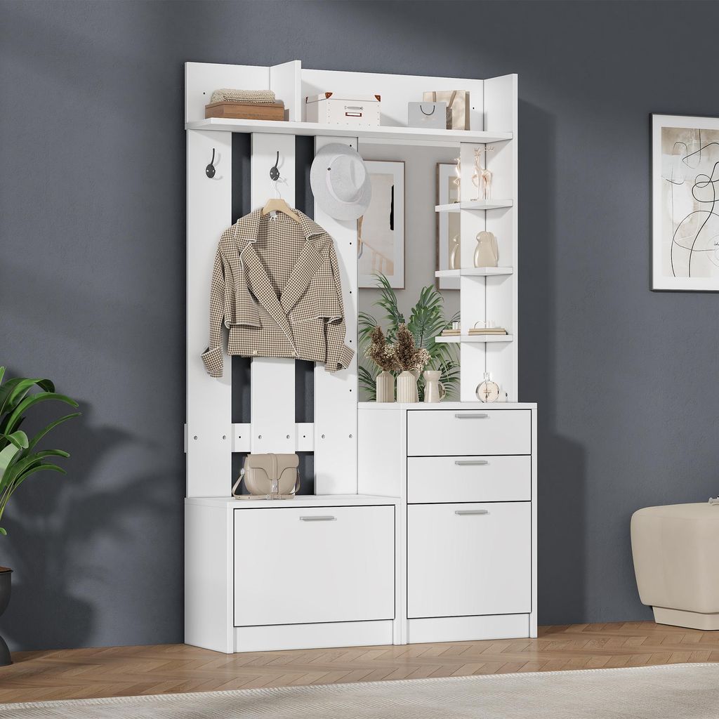 Set di armadi a muro MODFU con specchio in vetro, armadio Immagine del prodotto 