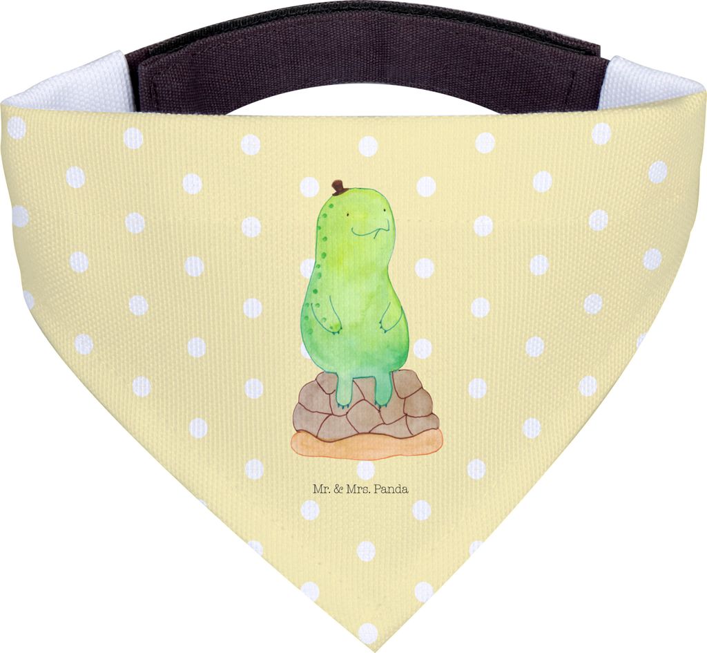 Mr. & Mrs. Panda Bandana Schildkröte Pause - Gelb Pastell - Geschenk, glücklich, Entspannen, Schal Für Hunde, Halstuch, sitzen, Hund, Hals Tuch,...
