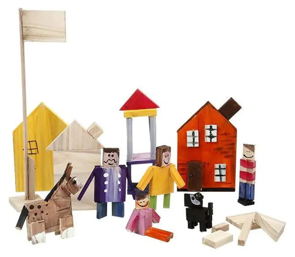 Pièces en bois Arbre Impérial 37 cm - Kit créatif de 194 assortiments