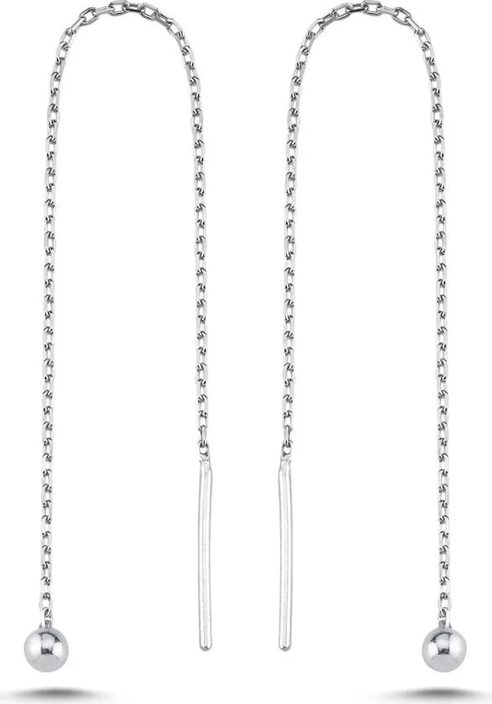 Boucles d'oreilles en argent sterling 925 rhodié - Modèle perle 4mm