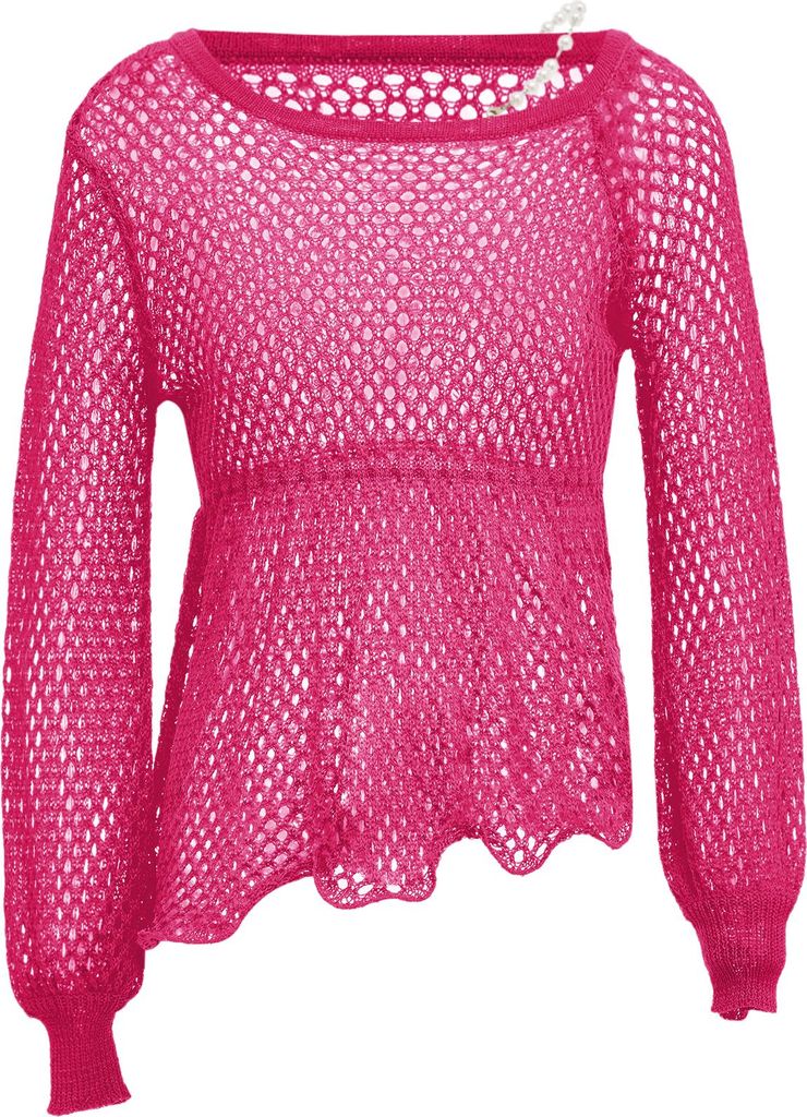 caissa damen strickpullover - pink, XS/S