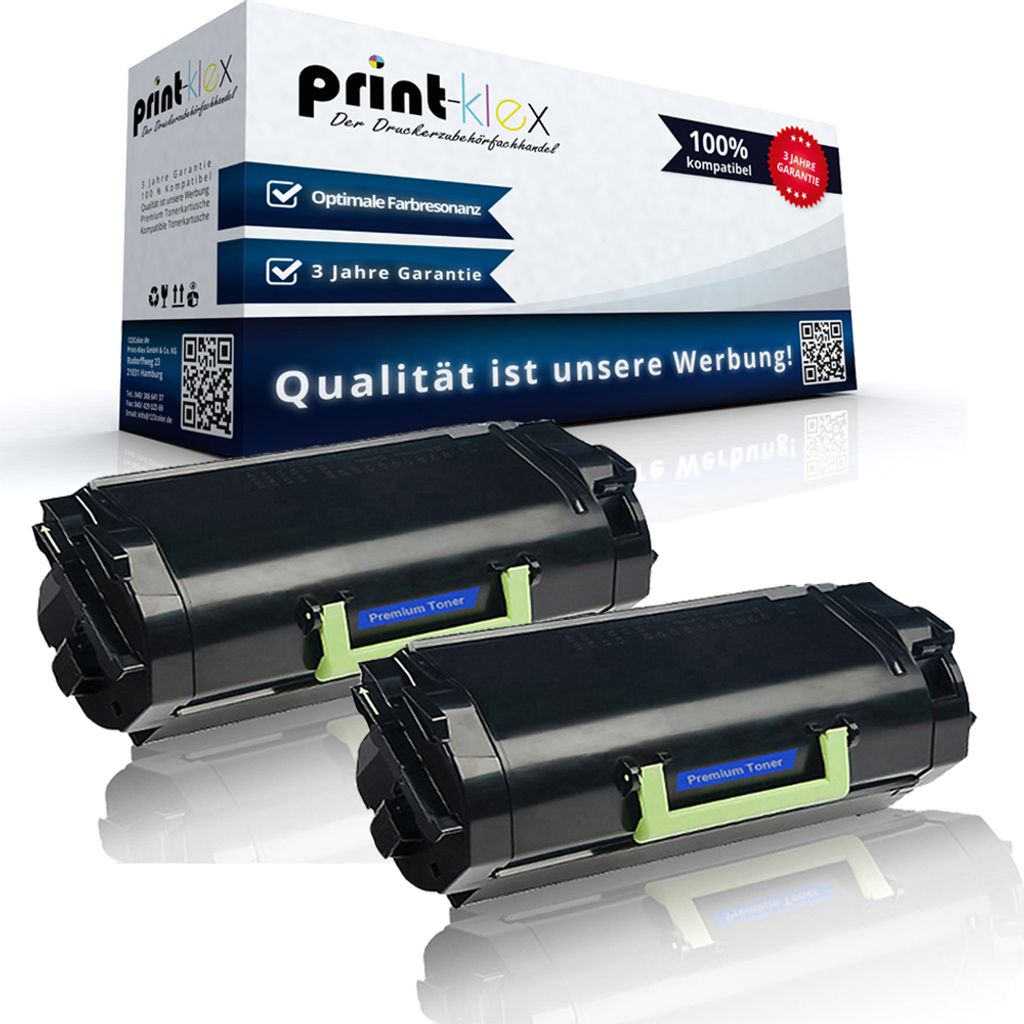 2x Kompatible Tonerkartuschen für Lexmark MS 817 dn MS 817 hdn MS 817 n MS 817 Series MS 818 dn 53B2H00 Black Schwarz - Office Plus Serie