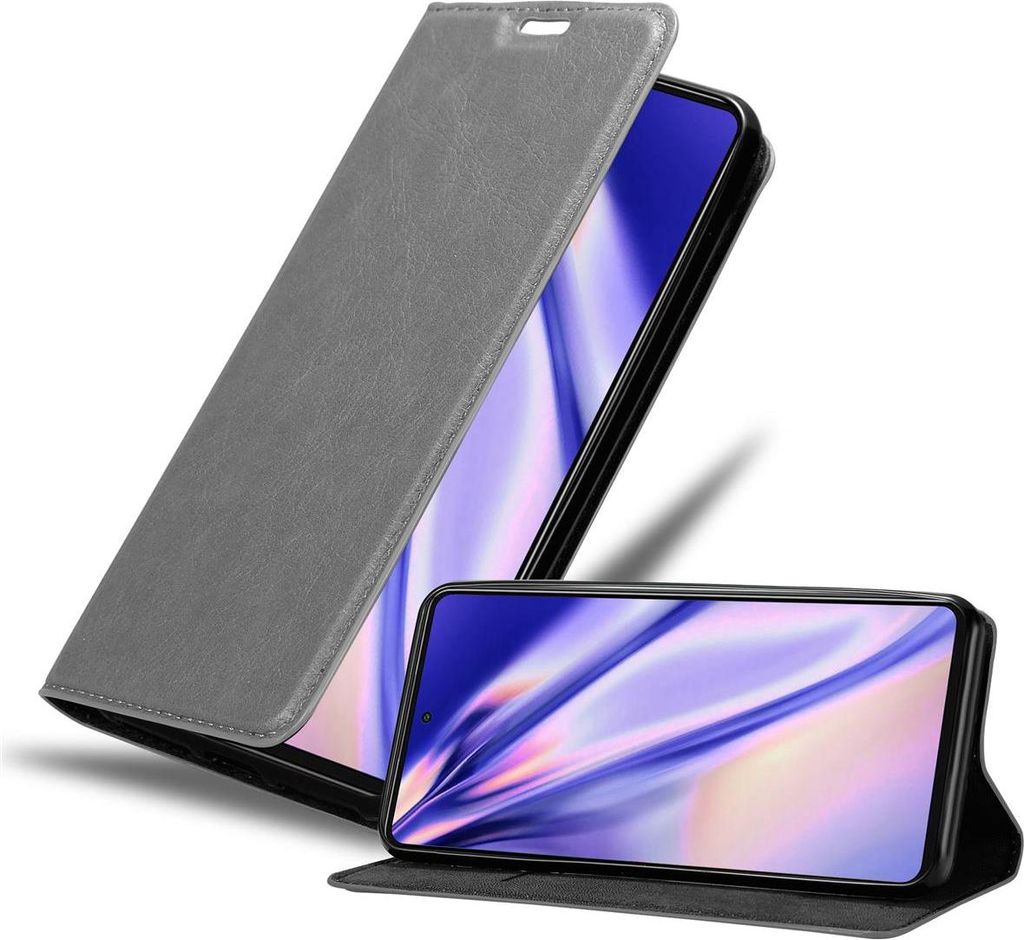 Cadorabo Hülle für Samsung Galaxy A52 (4G / 5G) / A52s Schutz Hülle in Grau Handyhülle Etui Case Cover Magnetverschluss