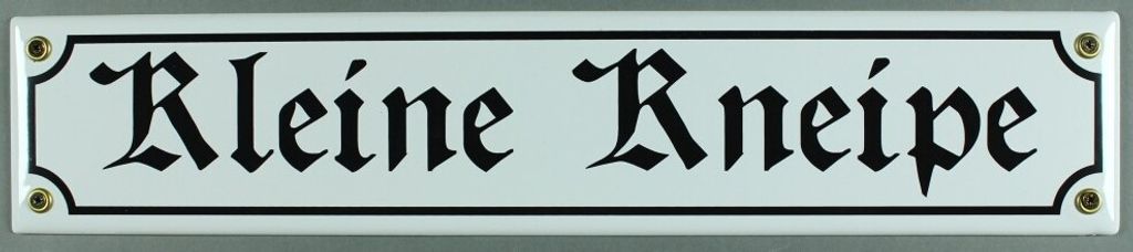 Strassenschild Kleine Kneipe 40x8 cm Türschild Produktbild 