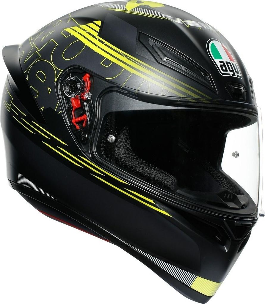 AGV K-1 Track 46 Helm, schwarz/gelb, XS (53/54)