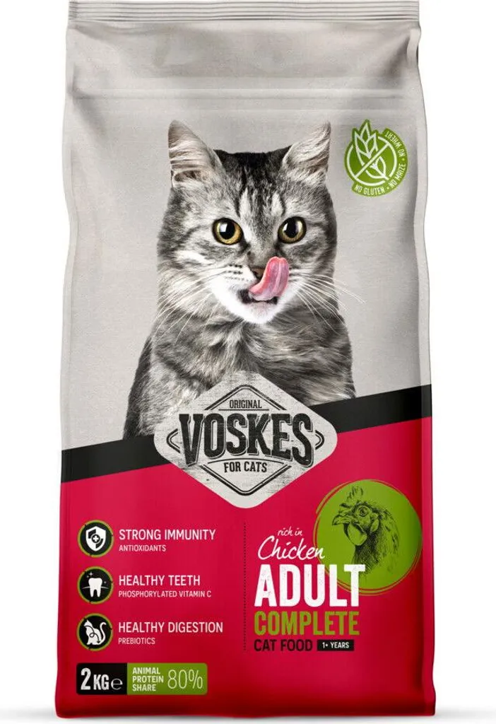 Voskes Adult Chicken 2kg: Il Menù Gourmet per il Tuo Gatto Adulto