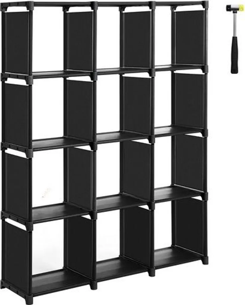 Optimiser petit espace avec l'étagère 12 cubes noir montage rapide