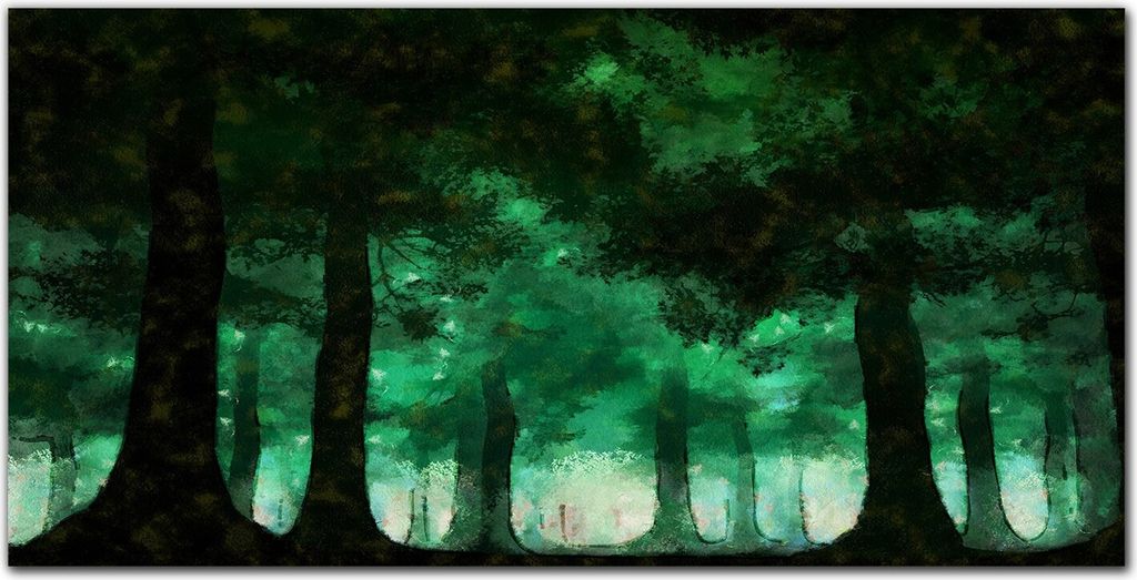 Coloray Bild aus Acryl 140 cm x 70 cm - Wanddekoration Küche Bild auf Acrylglas Dekoration Wohnzimmer Gehärtetes Acryl - Gemälde Waldbaum