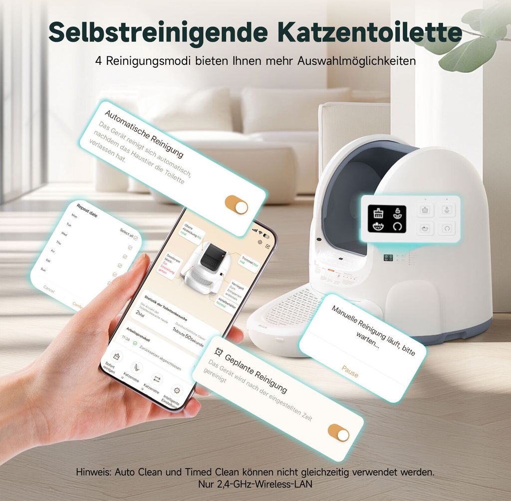 Amicura Cura 2 Selbstreinigende Katzentoilette, 65L, mit Produktbild 7