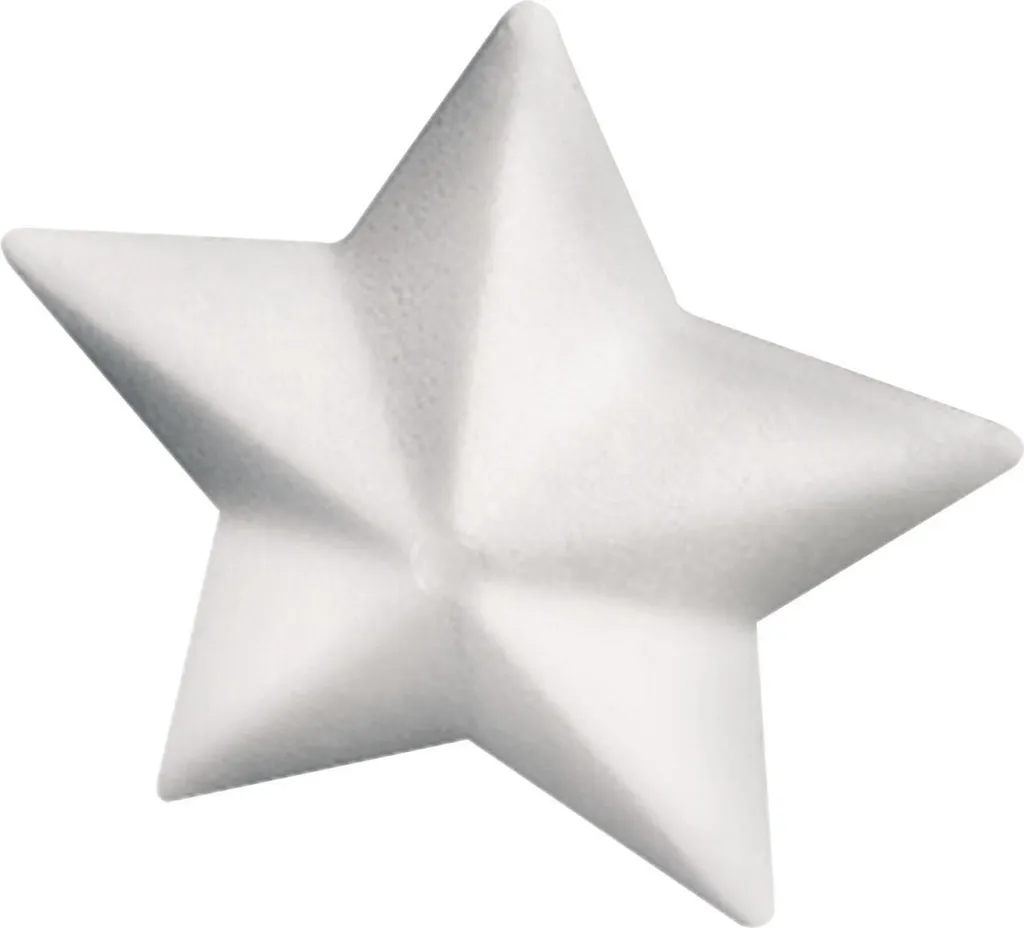 Étoile en polystyrène expansé 15 cm pour décoration et loisirs créatifs