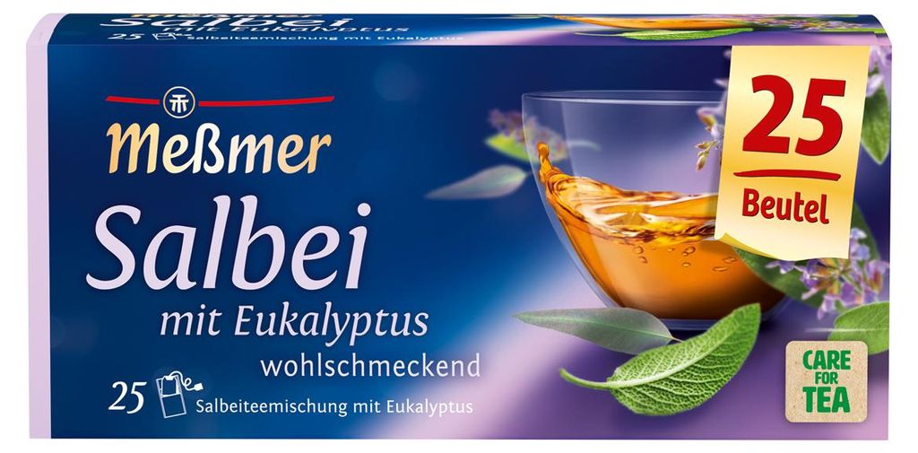 Meßmer Salbei Mischung mit Eukalyptus würzig 25 Teebeutel Produktbild 