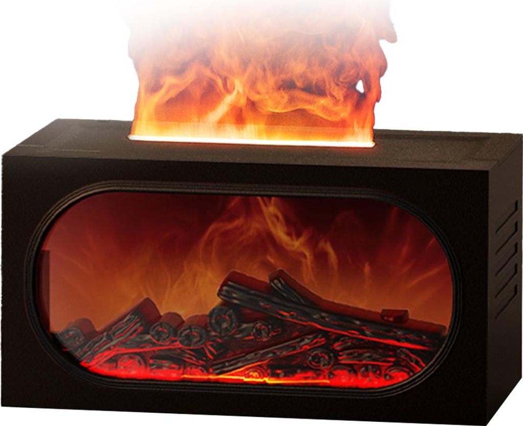 3D Kaminflammen Aroma-Luftbefeuchter mit LED-Flammen, 140 ml Tank, Timerfunktion & automatischer Abschaltung
