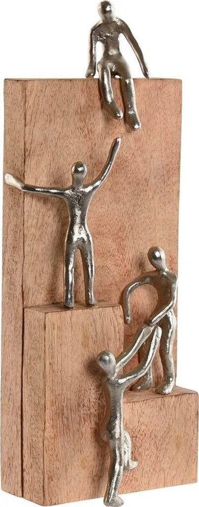 Figurine déco Home ESPRIT Marron Argenté 15x10x39 cm - Statue Design