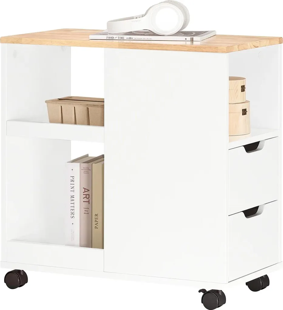 Rangement imprimante blanc réglable pour libérer votre plan de travail