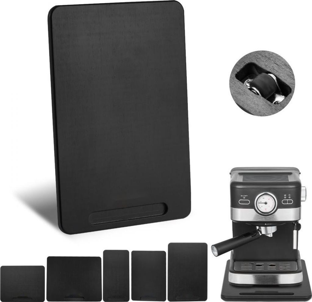 Rollbrett 406x305mm für Kaffeemaschine & Küchenmaschine - Gleitbrett in Schwarz