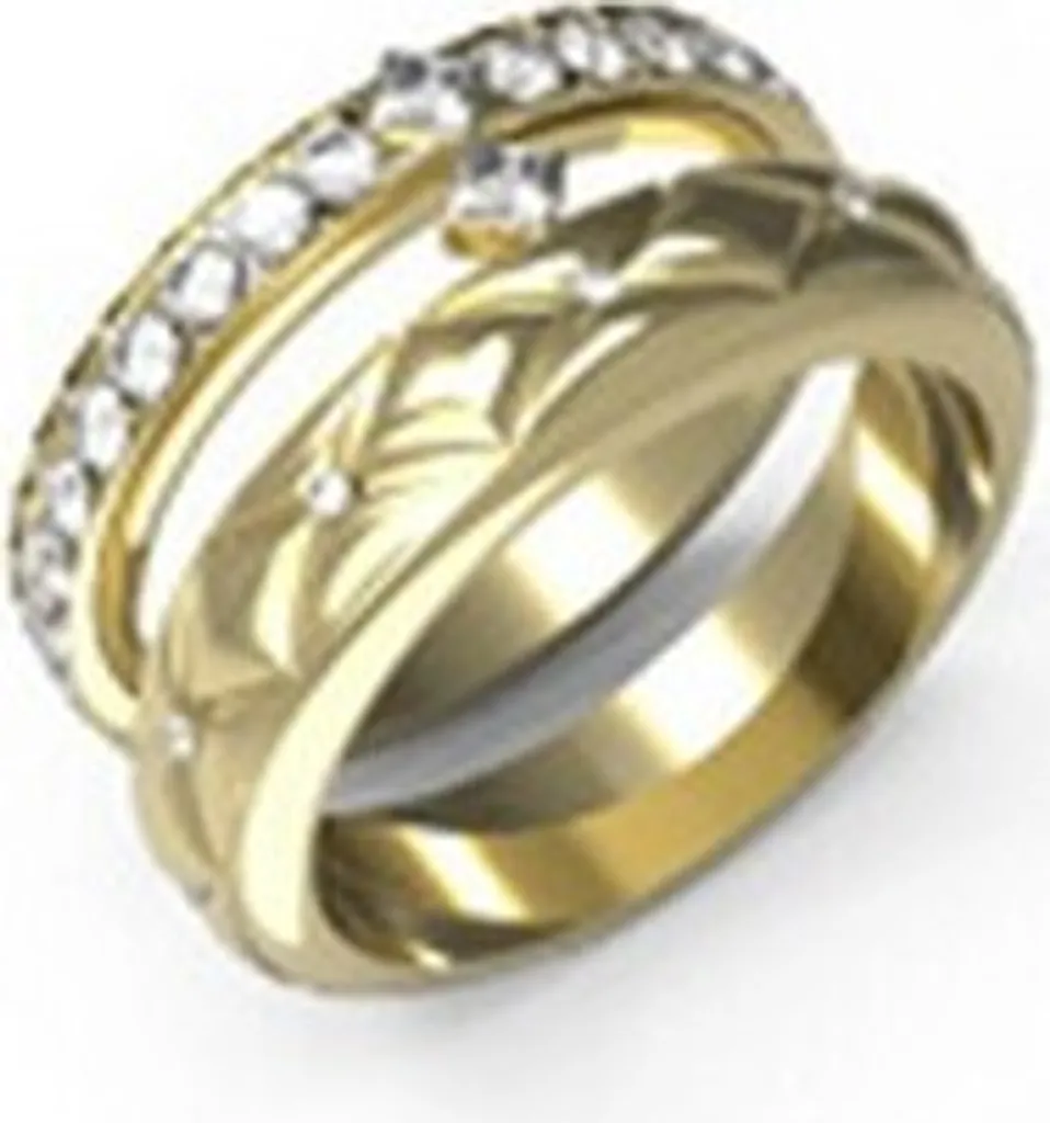 Bague dorée Guess JUBR04586JWYG56 finition brillante taille 56