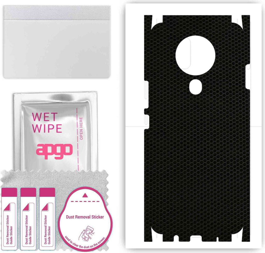 apgo Rückseite + Seiten Schutzfolie, Skin, kompatibel mit Tecno Spark 6, Hinten Displayschutzfolie aus Vinylfolie, kratzfest, einfache Montage - M...