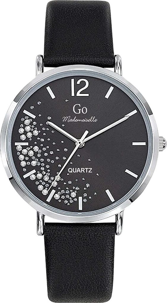 Girl Only Armbanduhr schwarz Leder Mademoiselle Damen Analog-Quarzuhr UGO699355