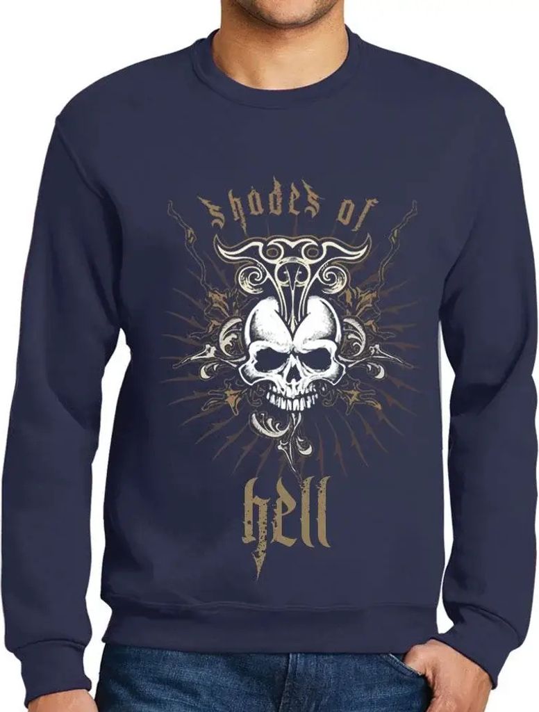 Herren Grafik Sweatshirt mit Aufdruck Die Schatten der Hölle – Shades Of Hell – Öko-Verantwortlich Vintage Jahrgang Langarmshirt Pullover Lus...