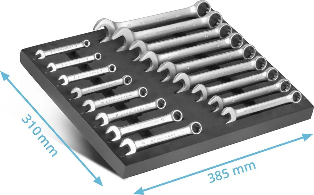 Kit Complet de Clés Mixtes pour Maintenance Mécanique et Servante Pro