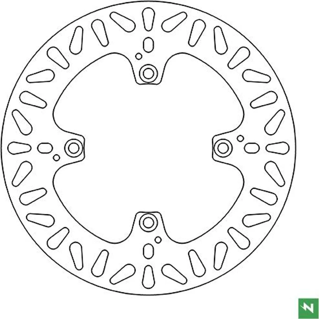 Disque de frein 245mm pour entretien moto rigide 4 trous entraxe 124mm
