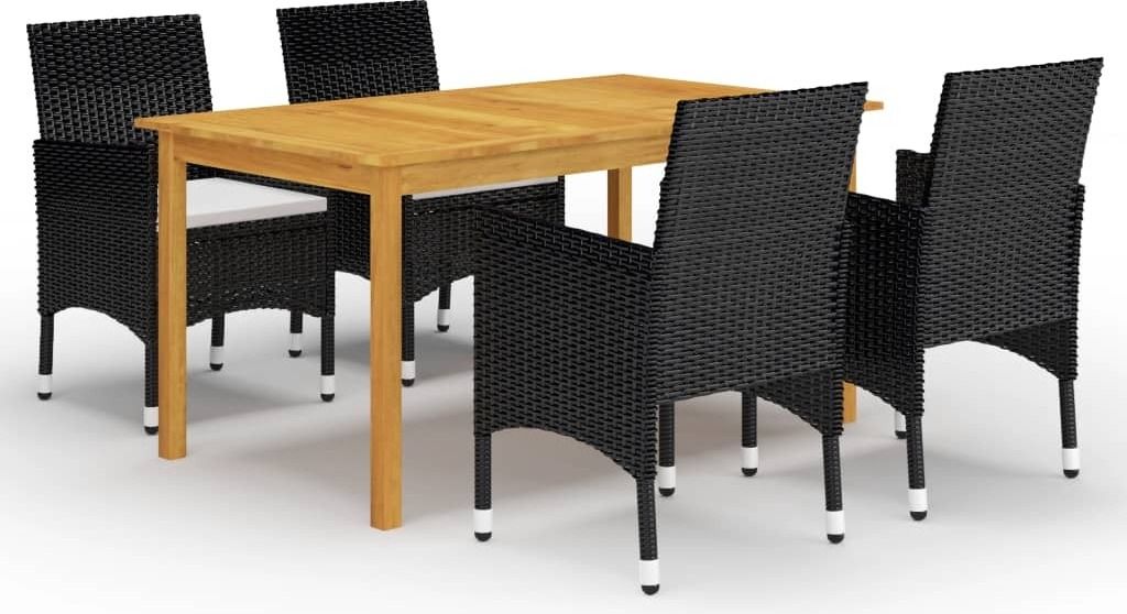 5-tlg. Garten-Essgruppe Schwarz