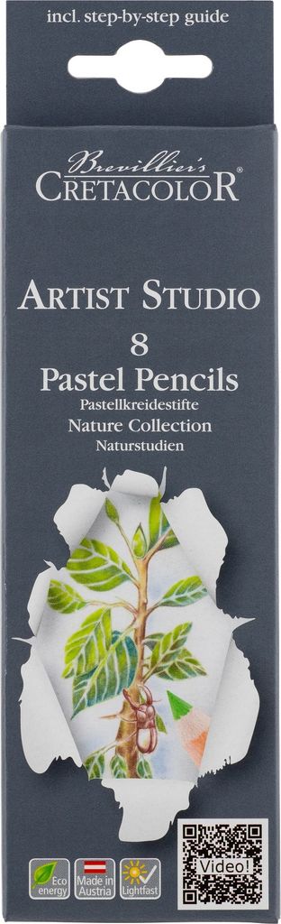 Cretacolor Pastellstifte Set Natur 8 Stück - Farbstifte für Naturzeichnungen