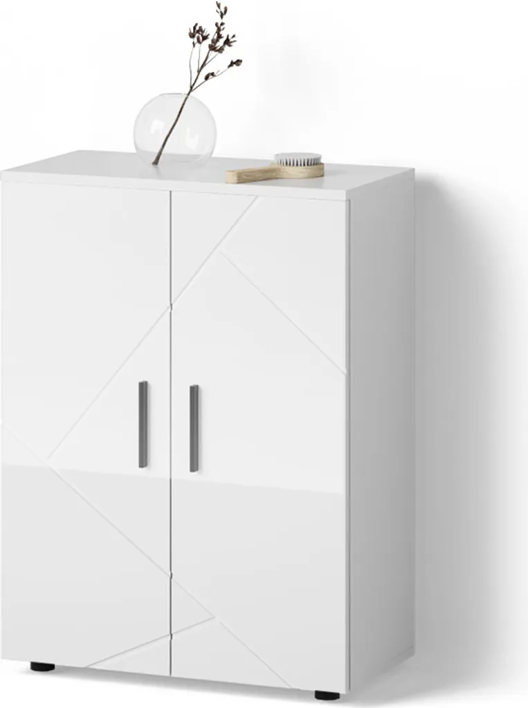 Mobile Bagno Bianco Lucido Livinity Ronco 60x81 - Stile Minimal