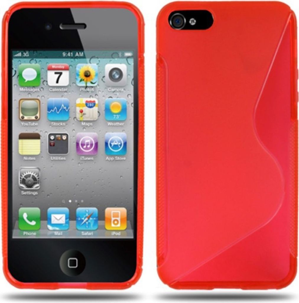Schutzhülle TPU Hülle für Handy Apple iPhone 5 / 5s Rot