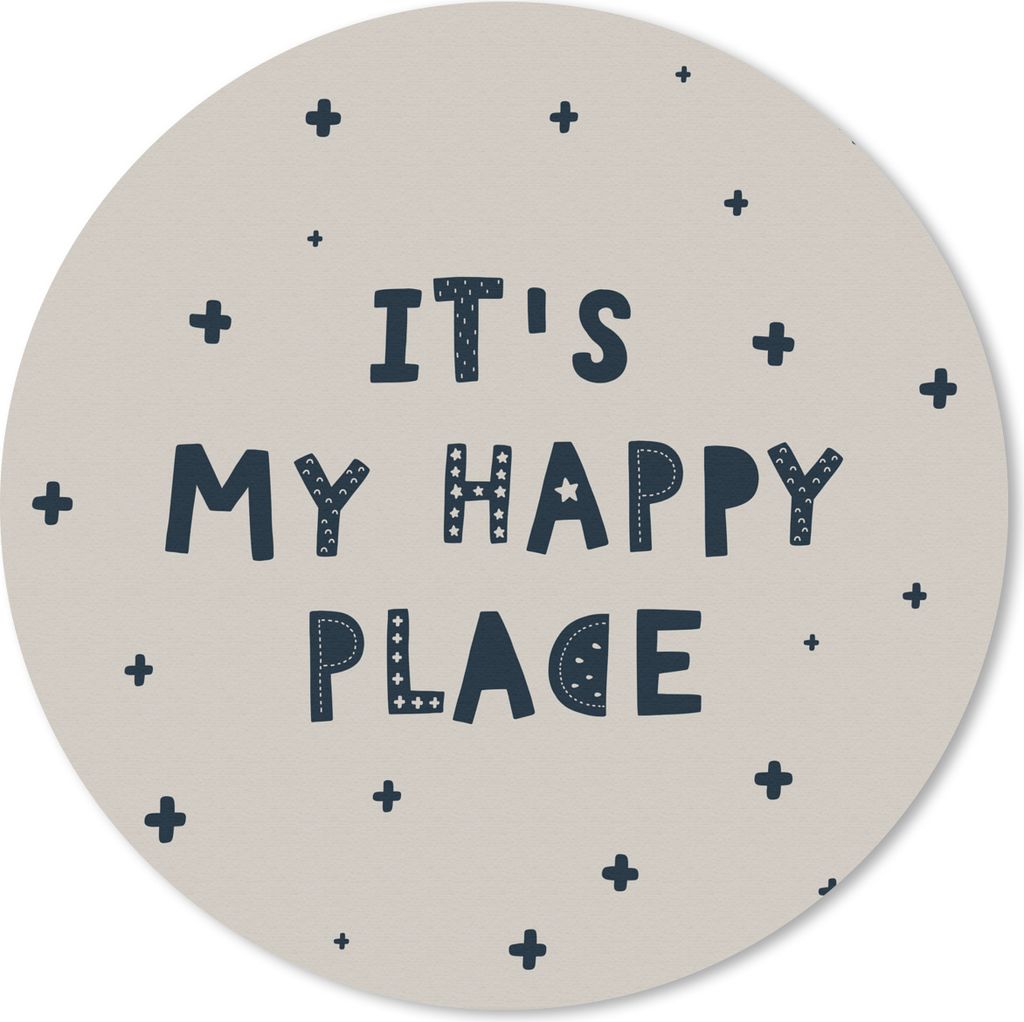 MuchoWow Mauspad Mousepad Das ist mein glücklicher Ort - Zitate - Sprichwörter - Kinder - Kinder 30x30 cm - Mousepads - Maus Mat - Pad - Mausun...