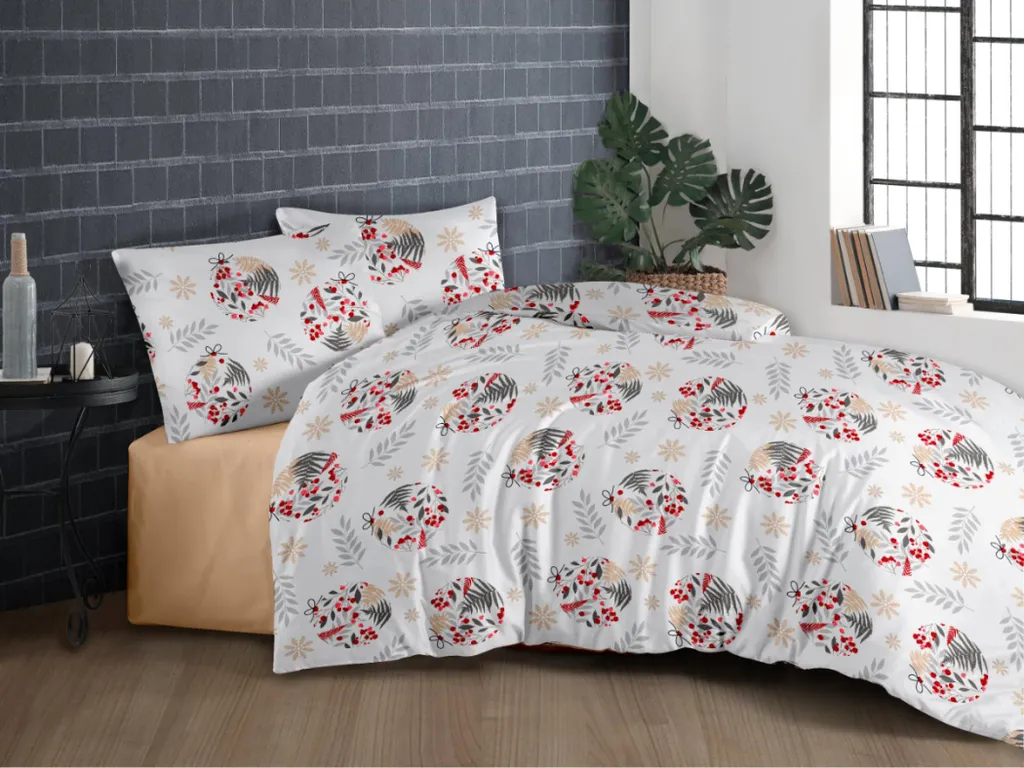 Set Copripiumino Natale 240x220 Cotone Stella - Lavabile e Resistente