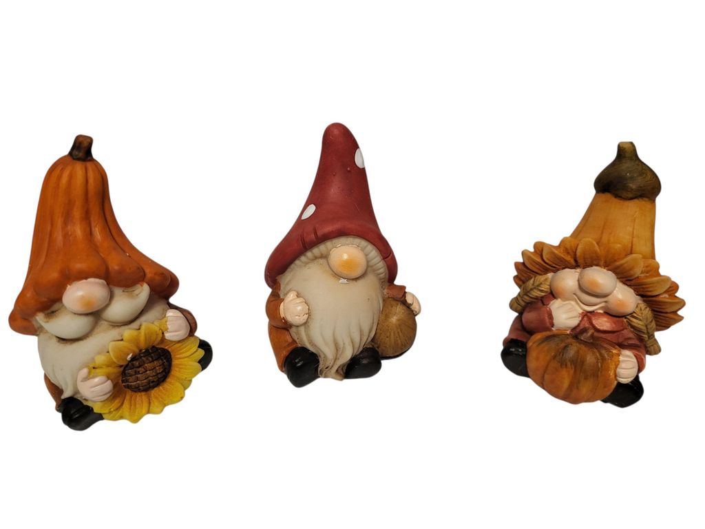 Dekofiguren Herbst-Wichtel Hannu, Heta und Heimo 3er Set