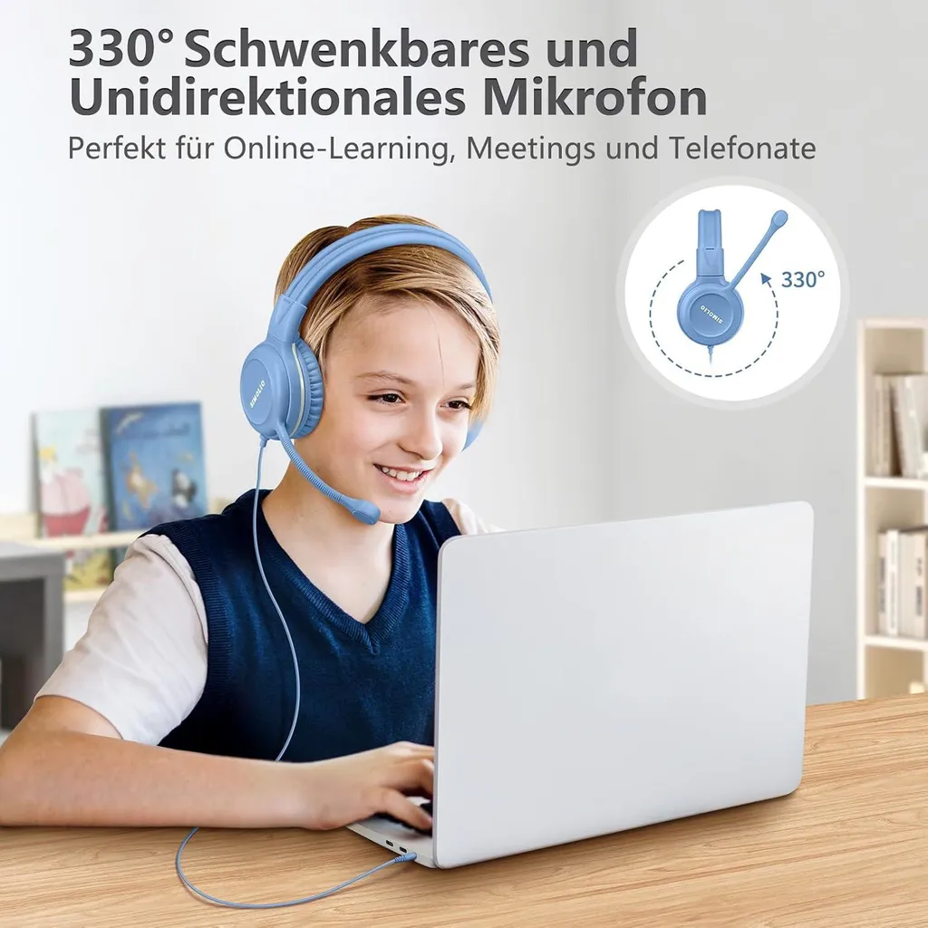 Cuffie Over-Ear con Microfono per Bambini e Studenti - Audio Sicuro - 3