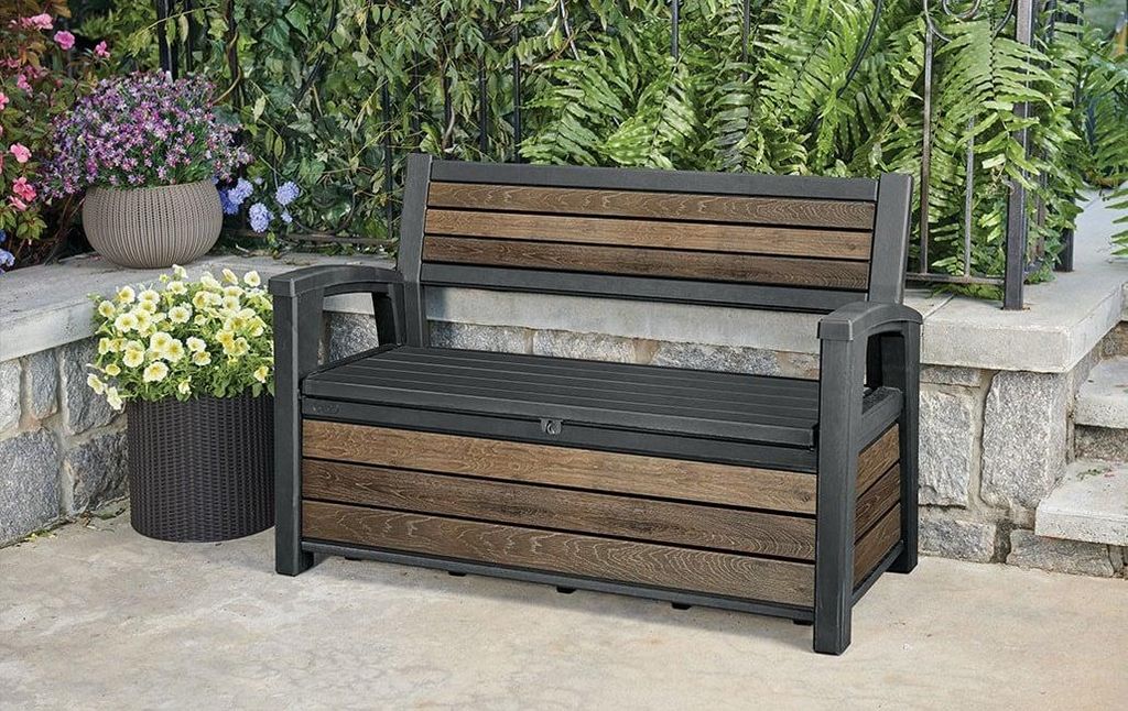 DECO GARDEN Bank 227 L – Walnuss / Anthrazit Produktbild 