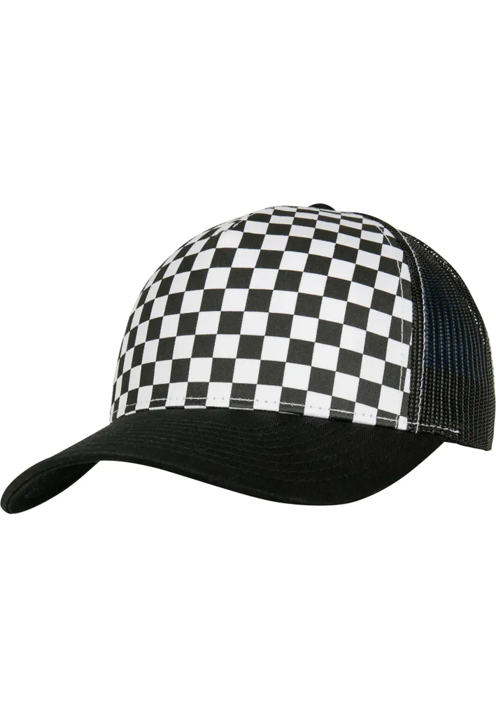 Flexfit 6506CB Cappello Trucker Scacchi Nero Bianco Snapback - 2