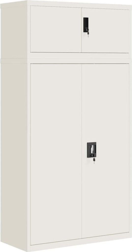 vidaXL Aktenschrank Weiß 90x40x180 cm Stahl