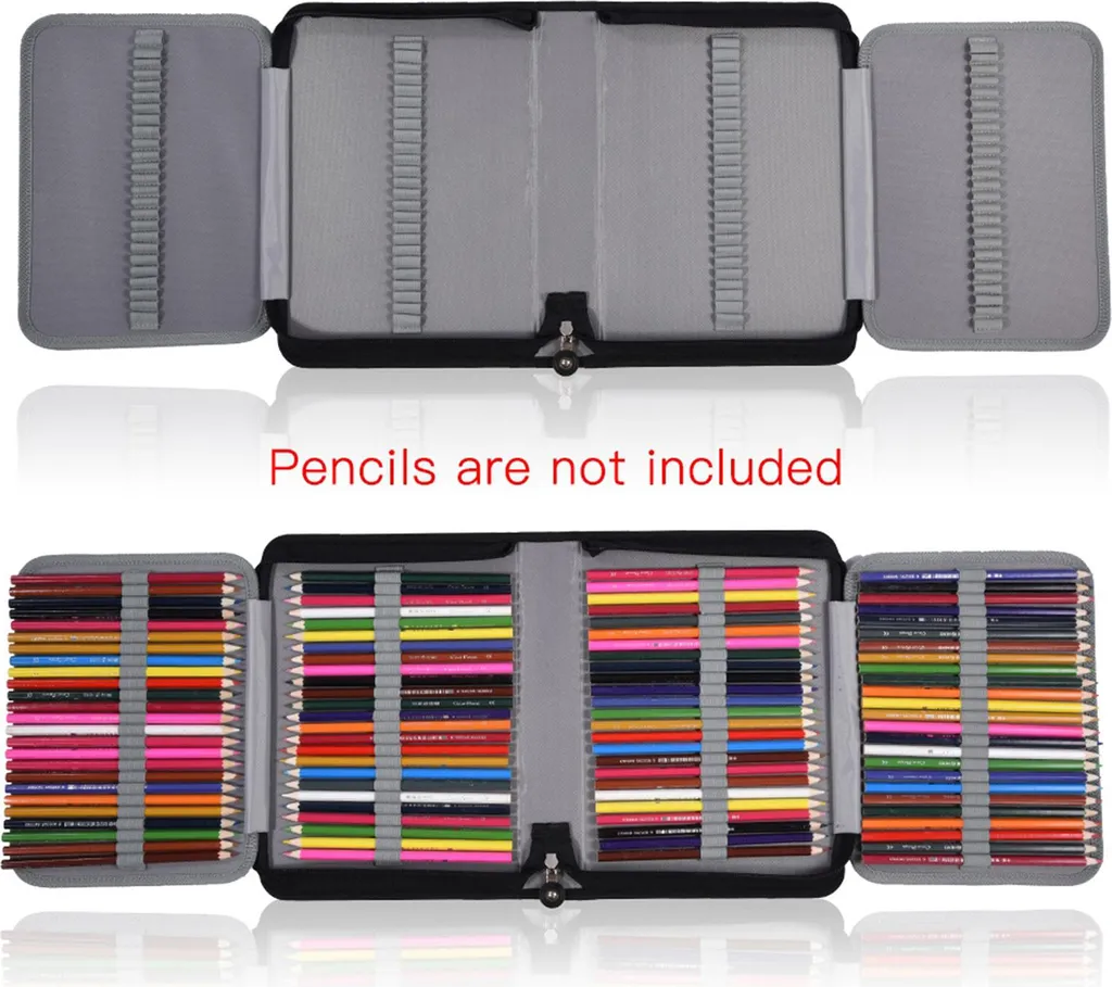 Trousse à Crayons en Cuir Synthétique Robuste à Fermeture Éclair