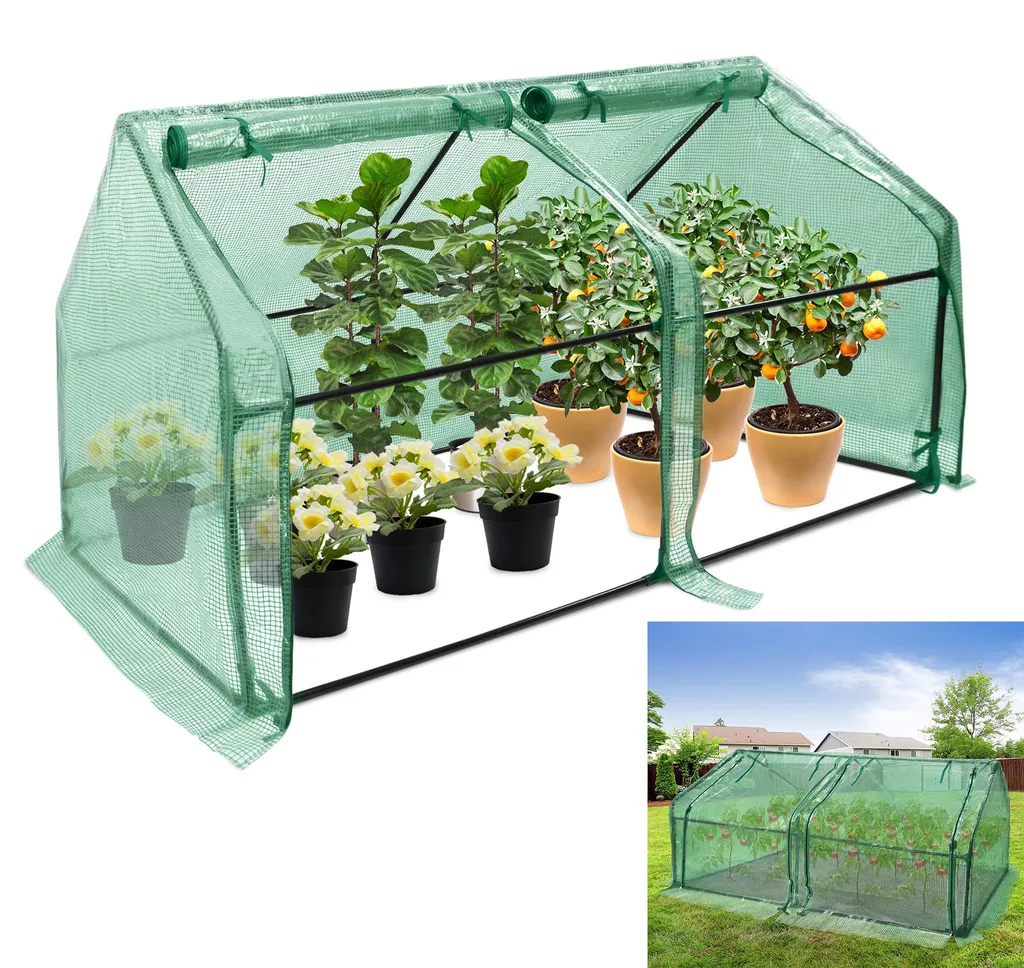 Serre à tomates contre le mildiou et le froid 180x90x90cm HDPE