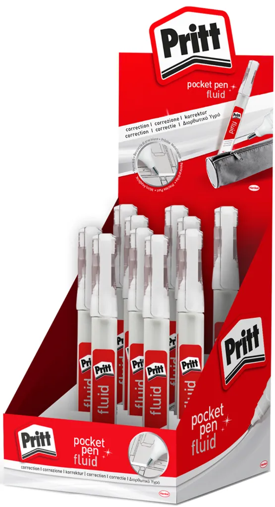 Stylo Blanchisseur Pritt Pocket Pen pour Bureau et École - Lot de 10