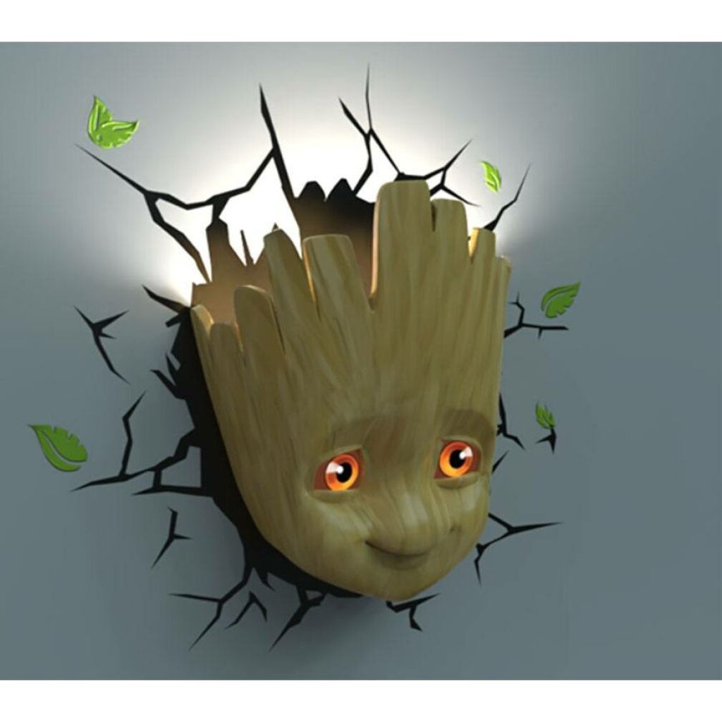 Marvel 3D LED Leuchte Baby Groot Face 3D Produktbild 