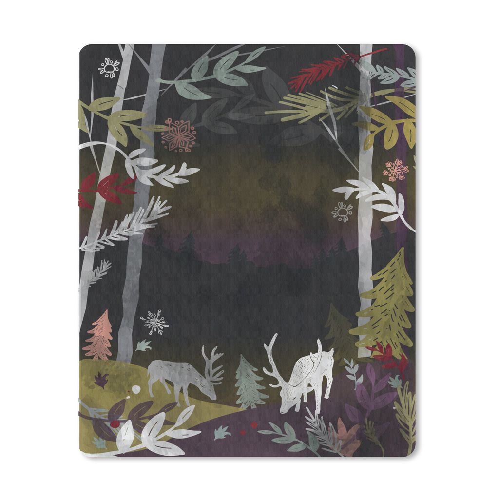 MuchoWow Mauspad Mousepad Eine Illustration eines nächtlichen Waldes 30x40 cm - Mousepads - Maus Mat - Pad - Mausunterlage - Mausmatten