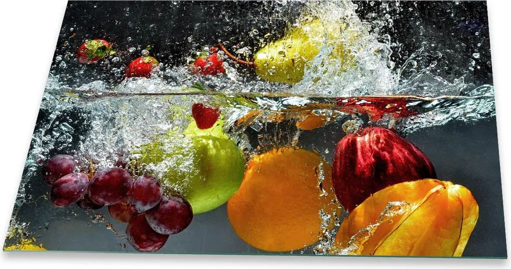 Piastra Copri Fornelli 80x52 in Vetroceramica - Design Frutta Elegante
