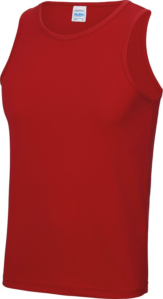 AWDis Just Cool Herren Sport Tank Top Gym RW687 (Medium) (Feuerrot)