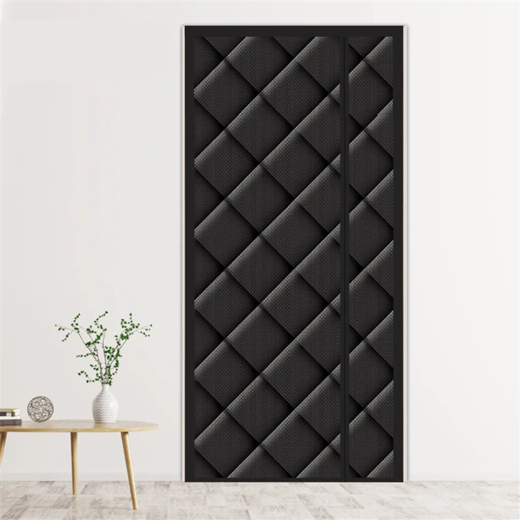 Pannello Termico Porta 70x200cm: Schermo Isolante Aria Condizionata Nero