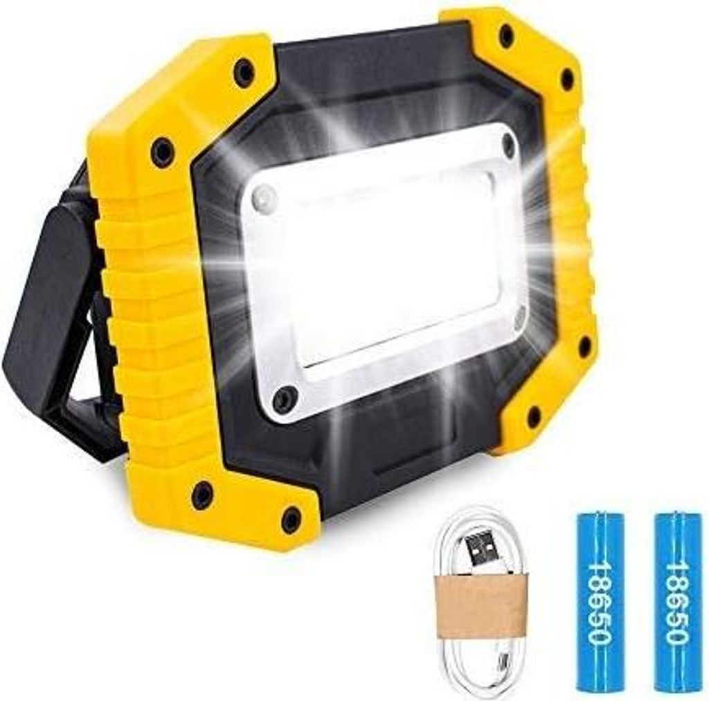 Wiederaufladbarer LED-Baustrahler – 30W Flutlicht Akku Produktbild 