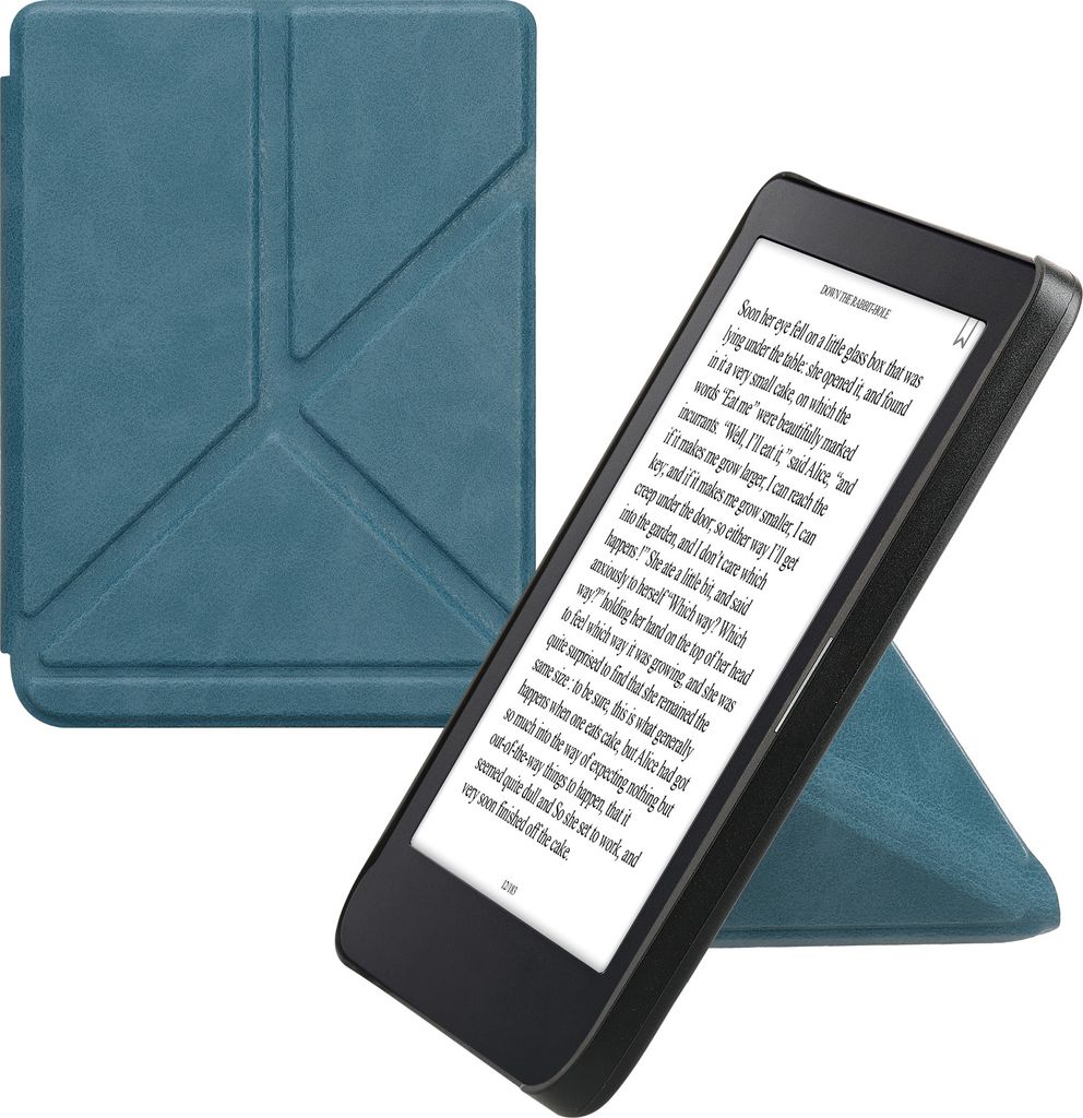 kwmobile Schutzhülle für Kobo Clara 2E / Tolino Shine 4 Hülle - Kunstleder Case - eReader Klapphülle mit Auto Sleep Funktion - Cover mit Ständ...
