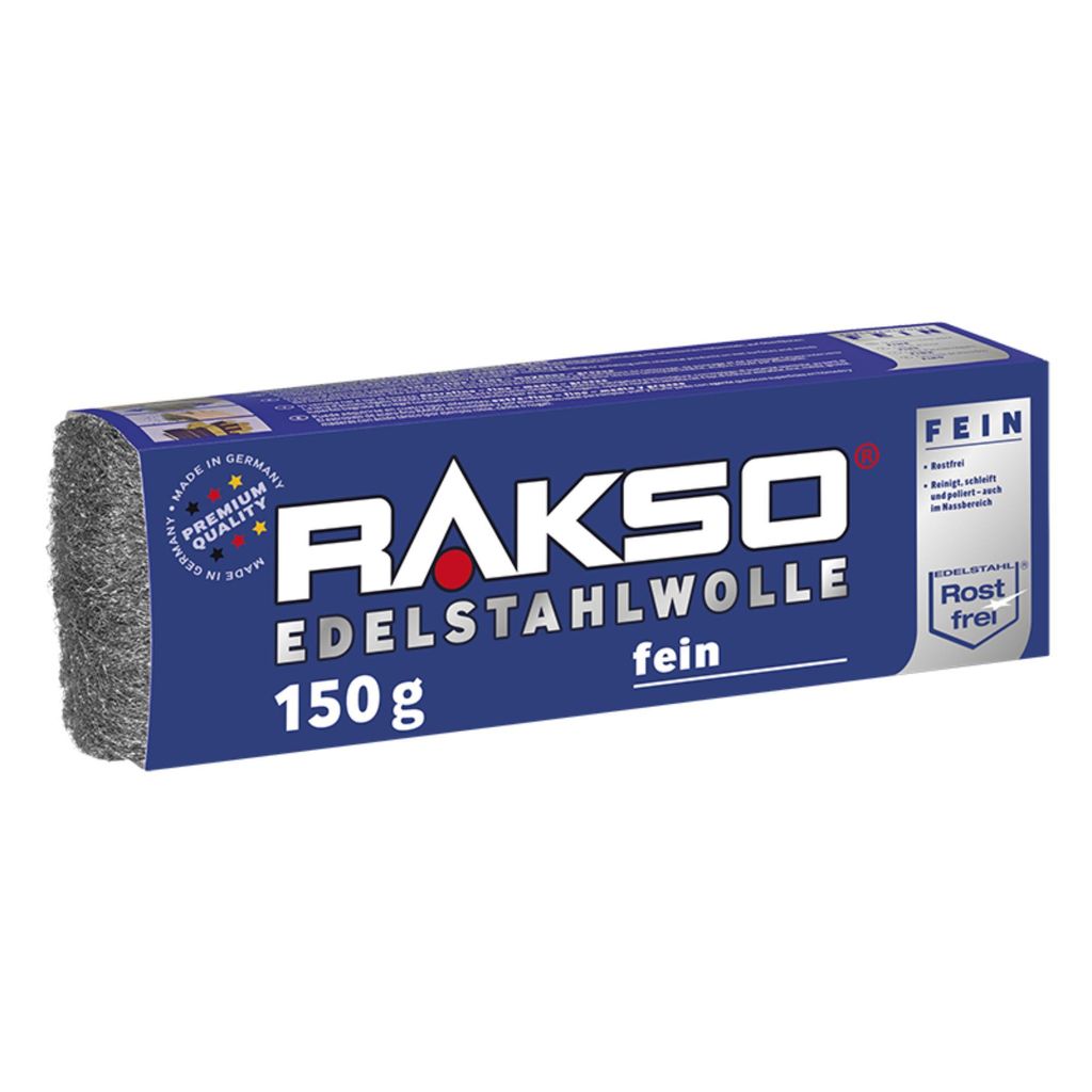 RAKSO Edelstahlwolle Banderole Sorte Fein 1 x 150g