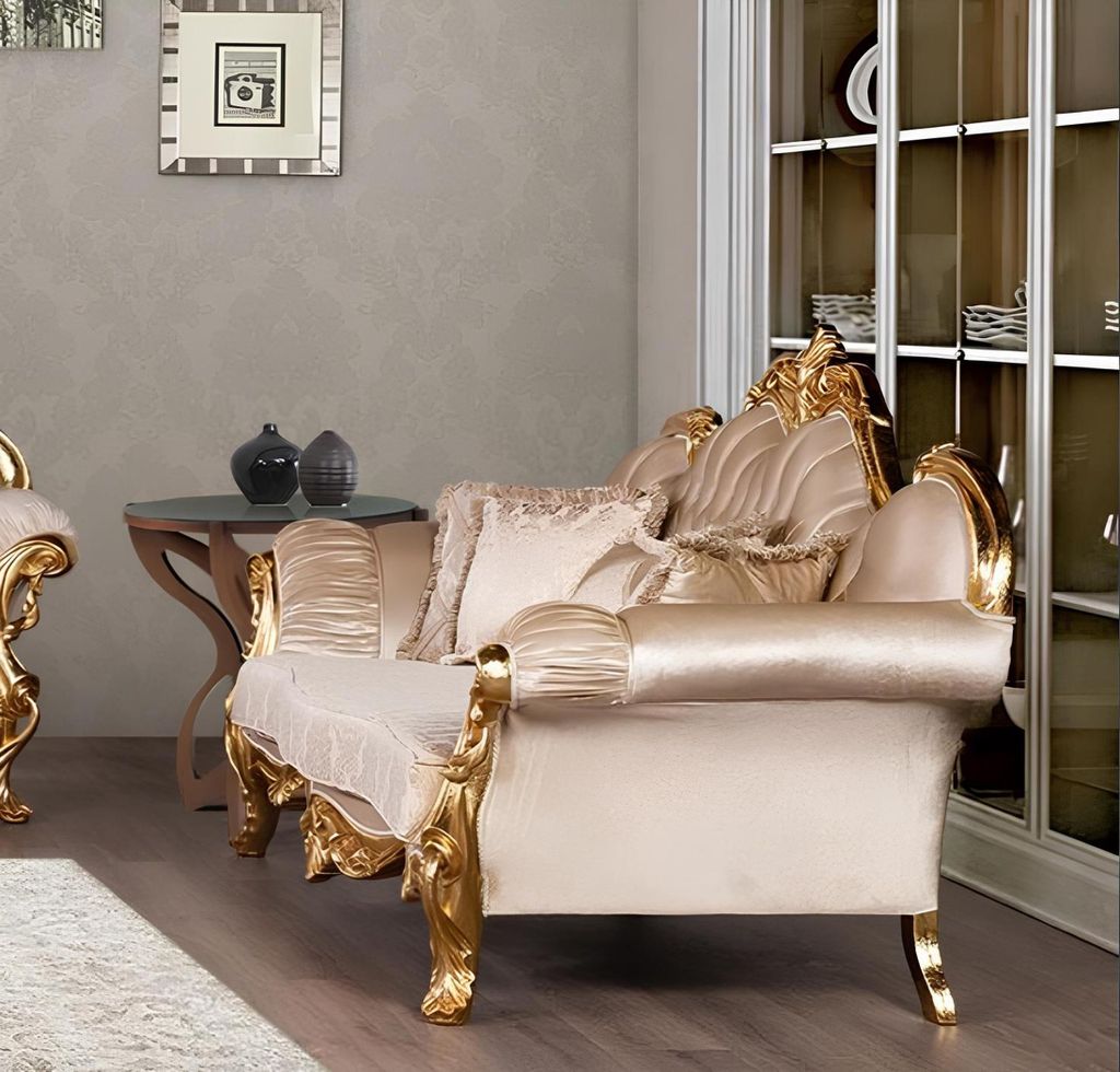 Luxus Sofagarnitur 3+3 Sitzer Сouchtisch Garnitur Set Sofa Sessel Sofas 2tlg.
