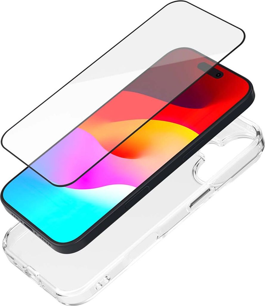 BigBen Connected, Hülle+Glas Pack iPhone17 weich & stoßfest, Transparent
